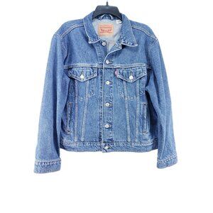Levis Mens XL Denim Jacket Button-Up Blue Jean Trucker Style Made In Sri Lanka